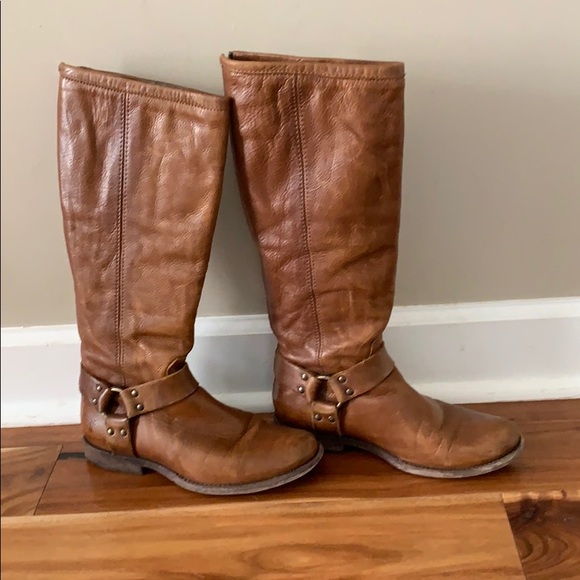 Frye Philips Harness Riding Boots Boots 7.5 - Picture 1 of 8
